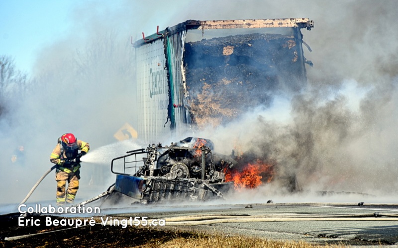 Accident majeur et mortel sur l'autoroute 55 à Ste-Eulalie